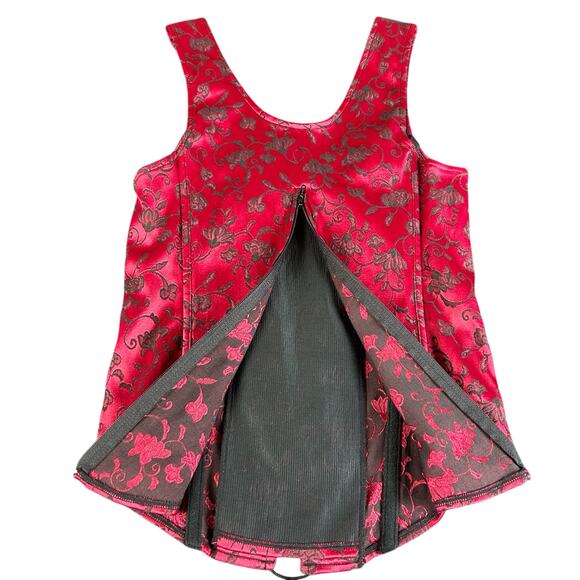 Victoria's Secret Satin Corset Women Size Small Red Y2K Floral Embroidered Top - Picture 5 of 10